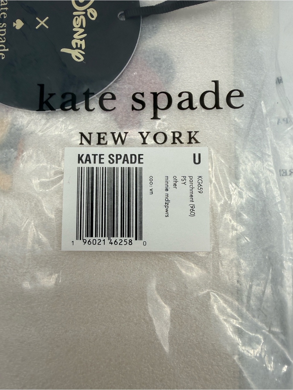 Kate Spade Disney X Kate Spade New York Minnie Medium L-Zip Wristlet Parchment - Picture 11 of 15